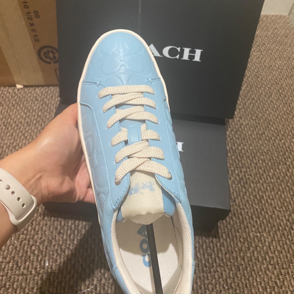 New Women’s Light blue Coach sneakers - Picture 3 of 6